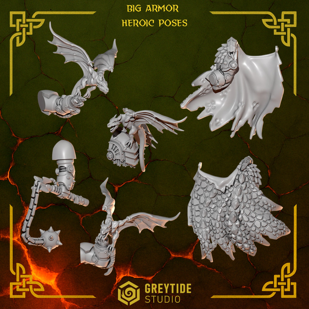 Greytide Studios - Anvil Wardens - Big Armor Heroic Poses