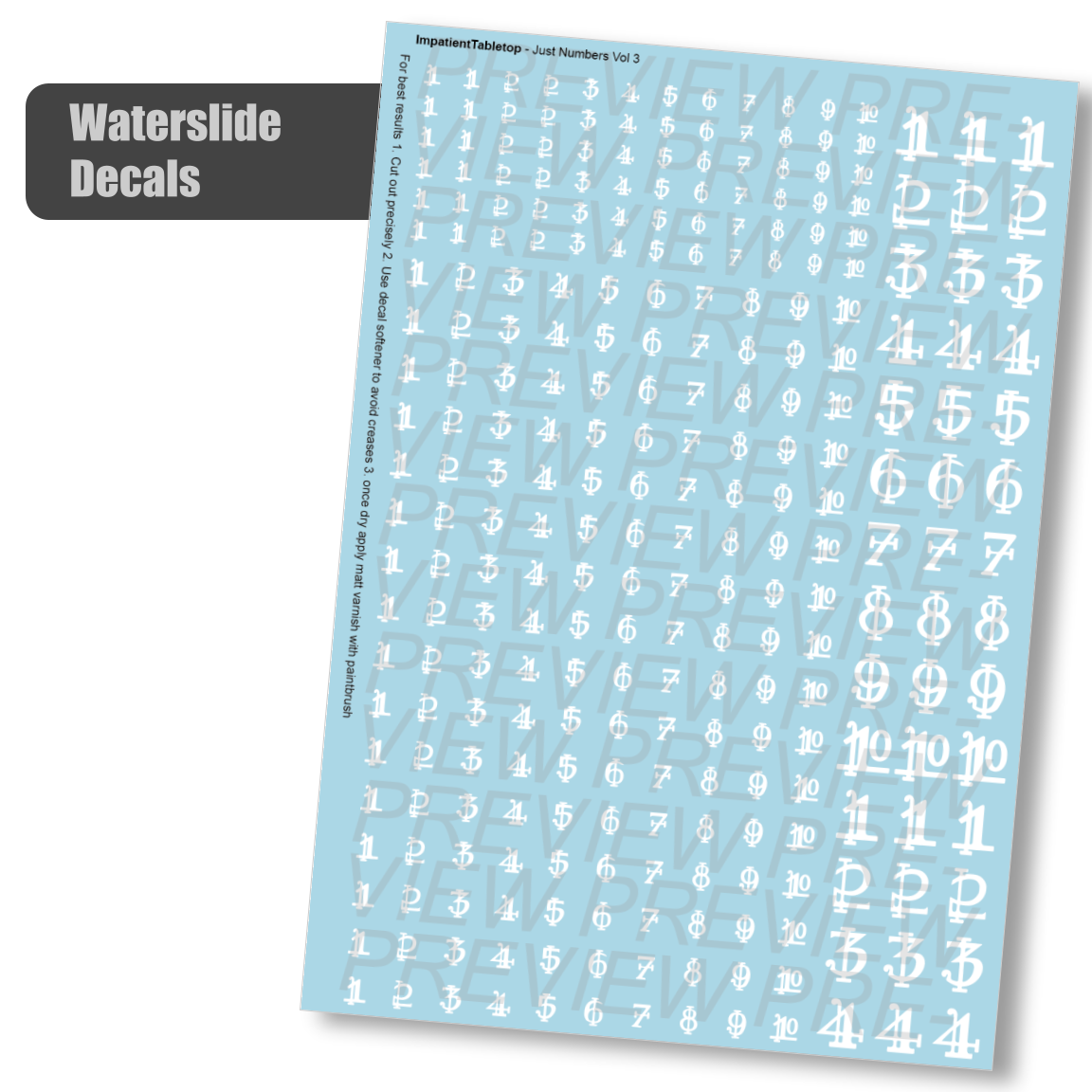 Just Numbers - Decals