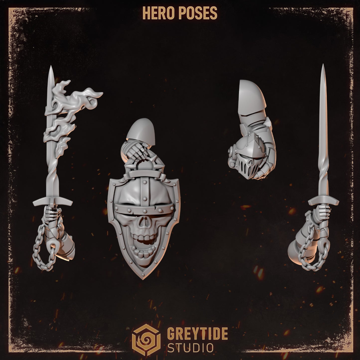 Greytide Studios - Cursed Company - Heroic Poses