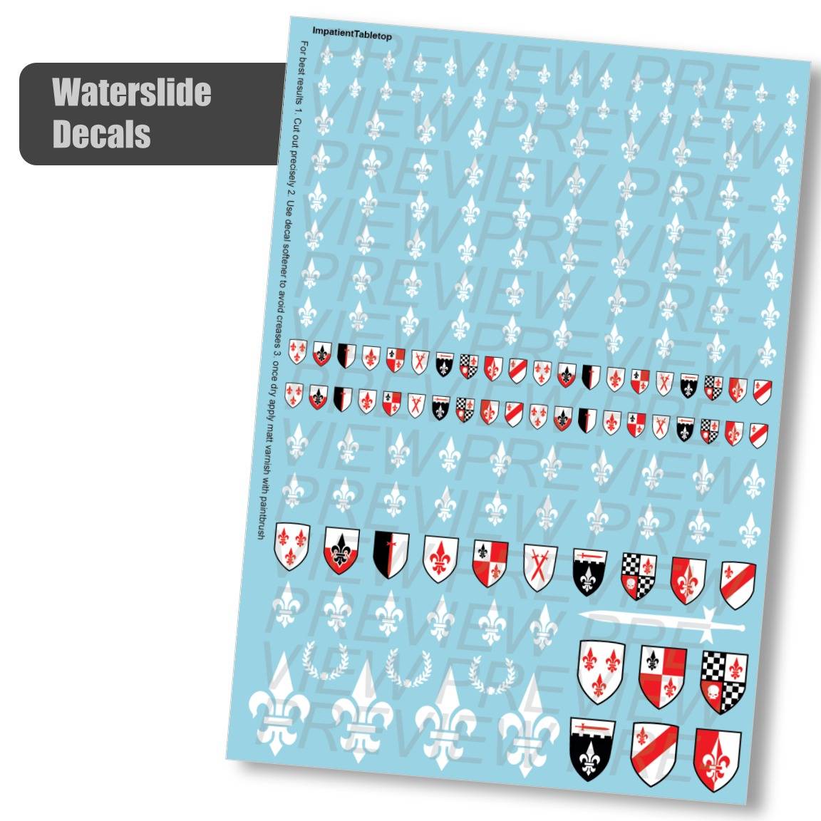 Templar Fleur de Lys - Decals
