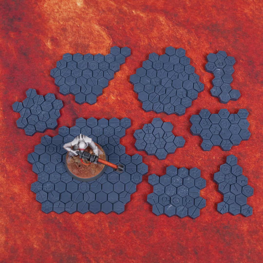 Invaded City Basing Bits - Hex Ground Large