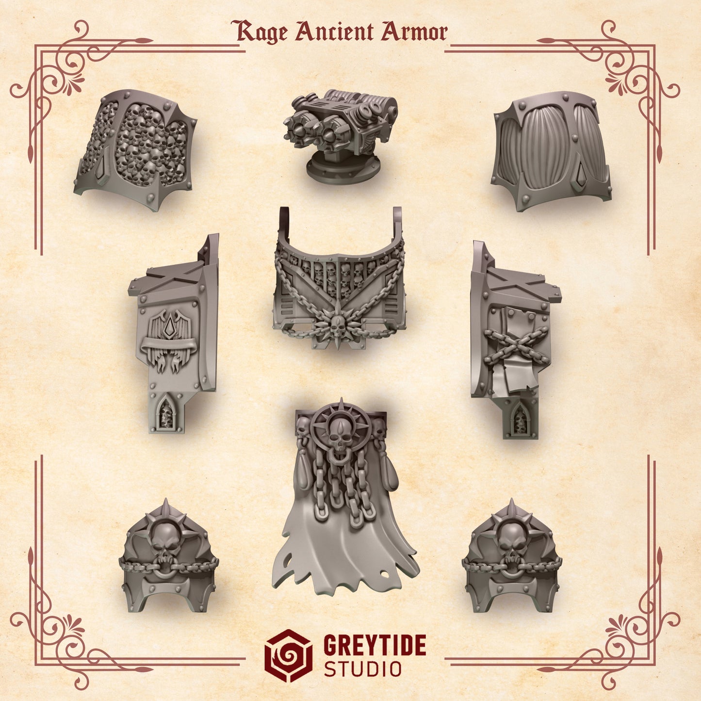 Greytide Studios - Crimson Lords - Raging Ancient Armor Bits