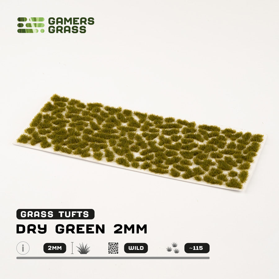 Gamer's Grass - Dry Green 2mm Tufts