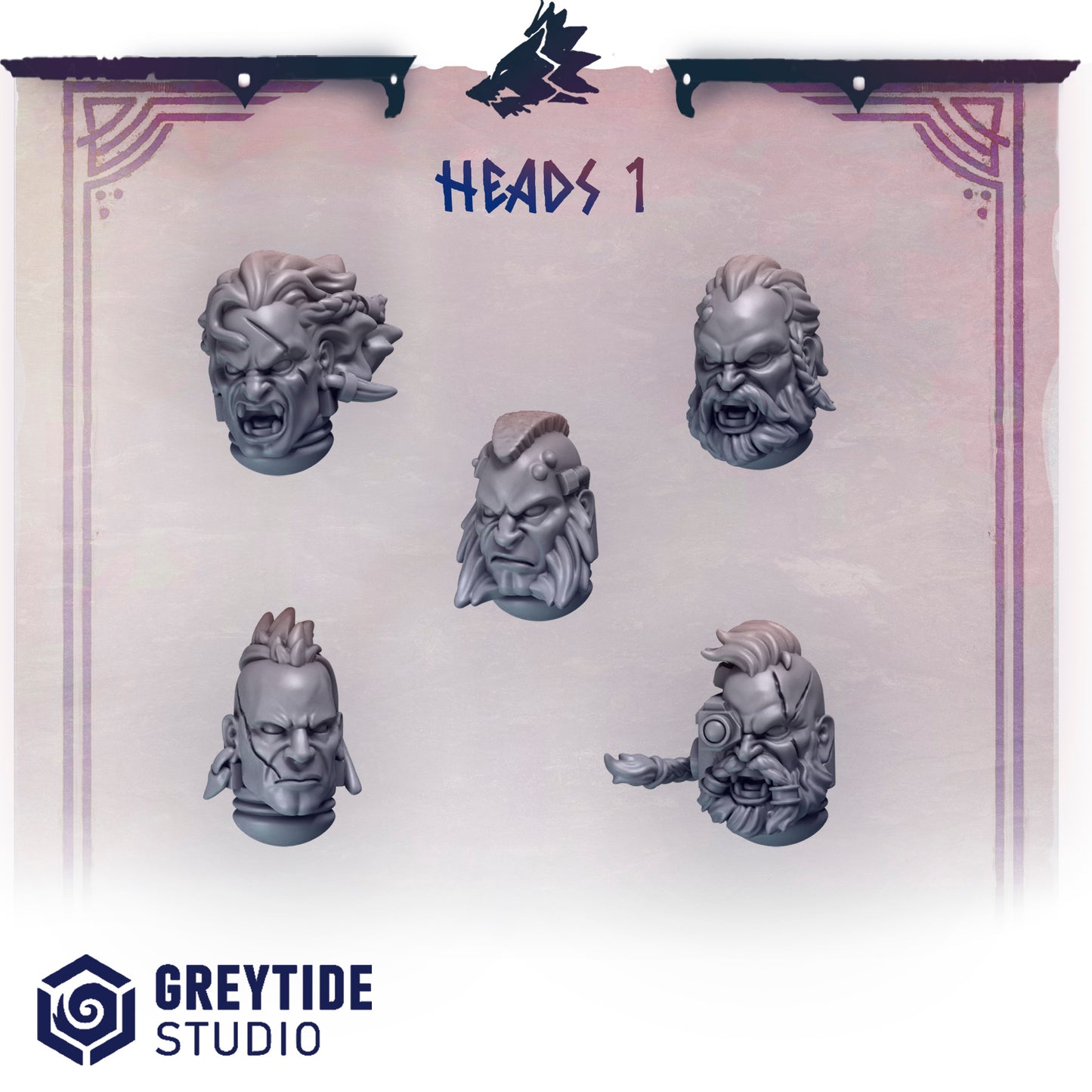 Greytide Studios - Primal Hounds - Heads 1