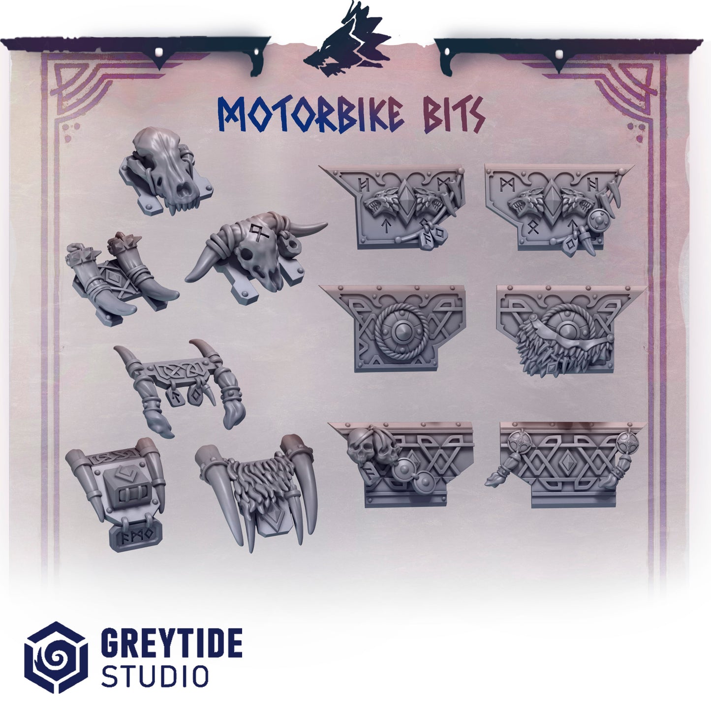 Greytide Studios - Primal Hounds - Motorbike Bits