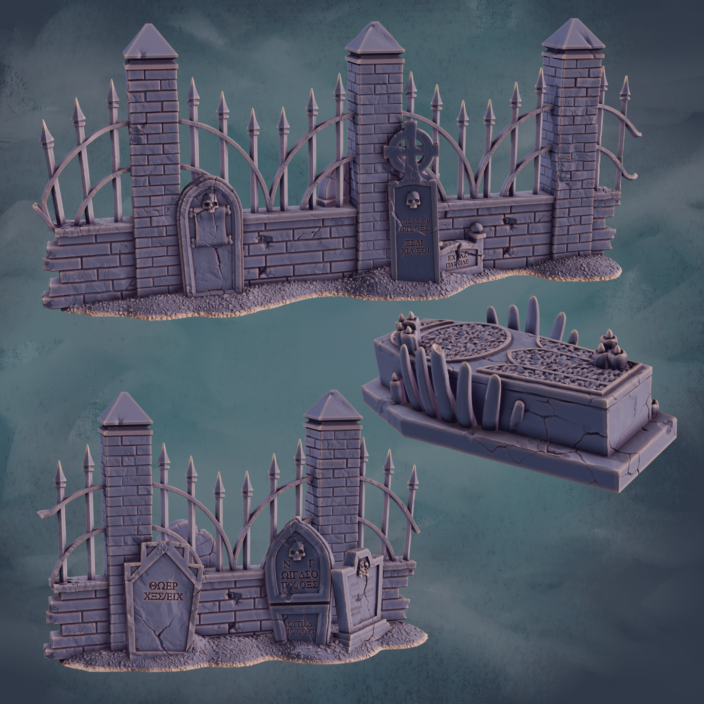 Chaotic Cemetery Terrain Pack - Realms of Battle - August 2025
