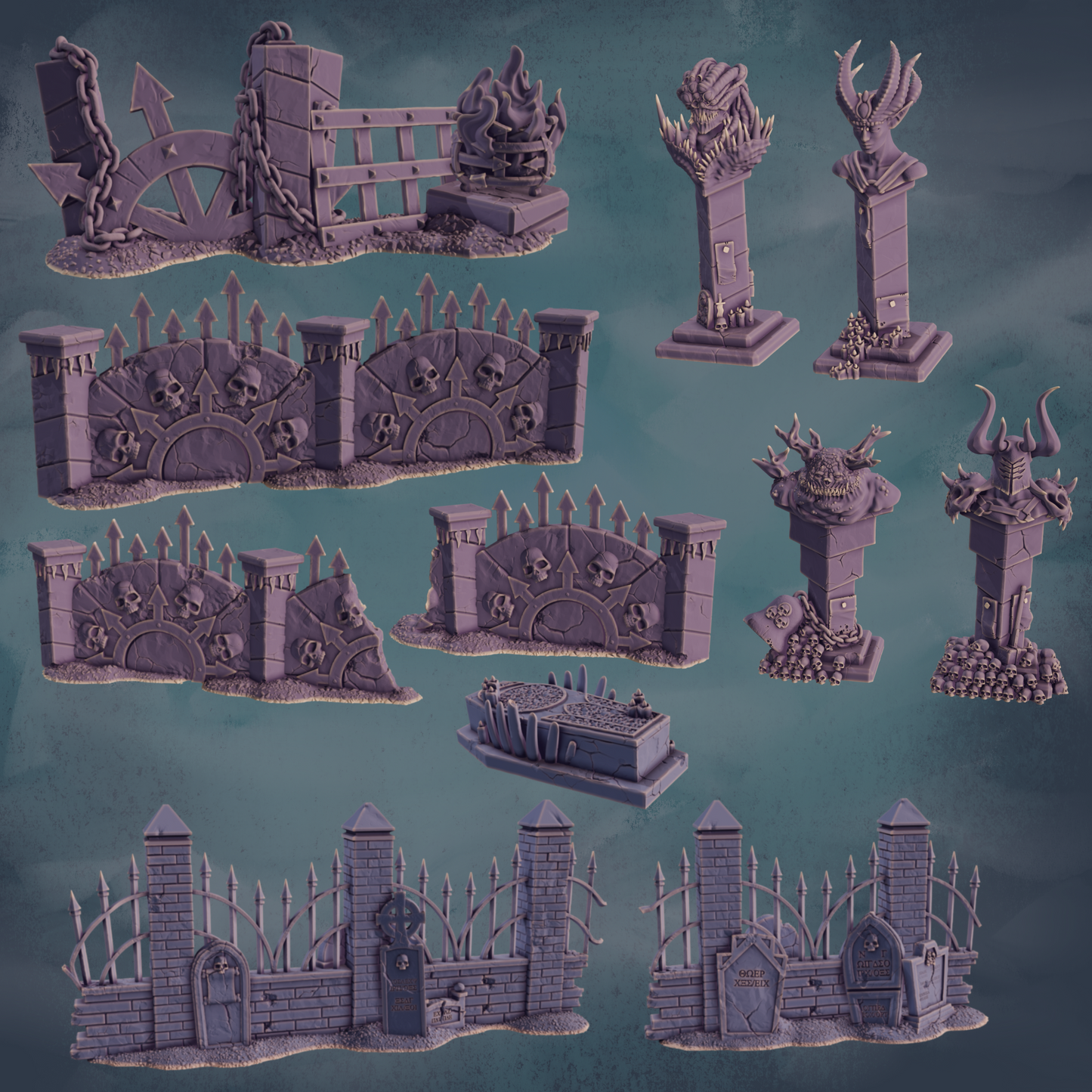 Chaotic Cemetery Terrain Pack - Realms of Battle - August 2025