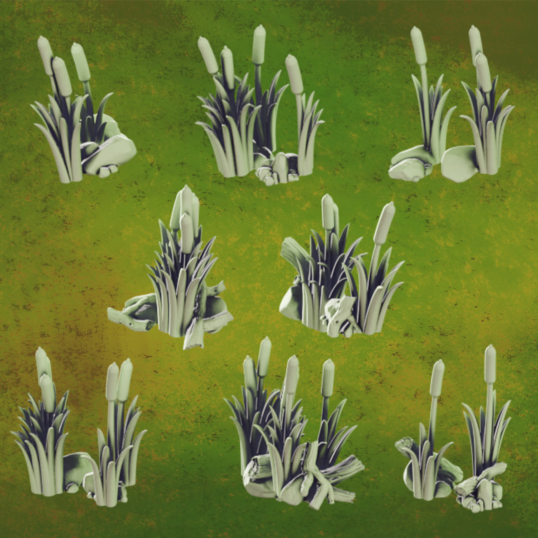Deadly Swamp Basing Bits - Cattails