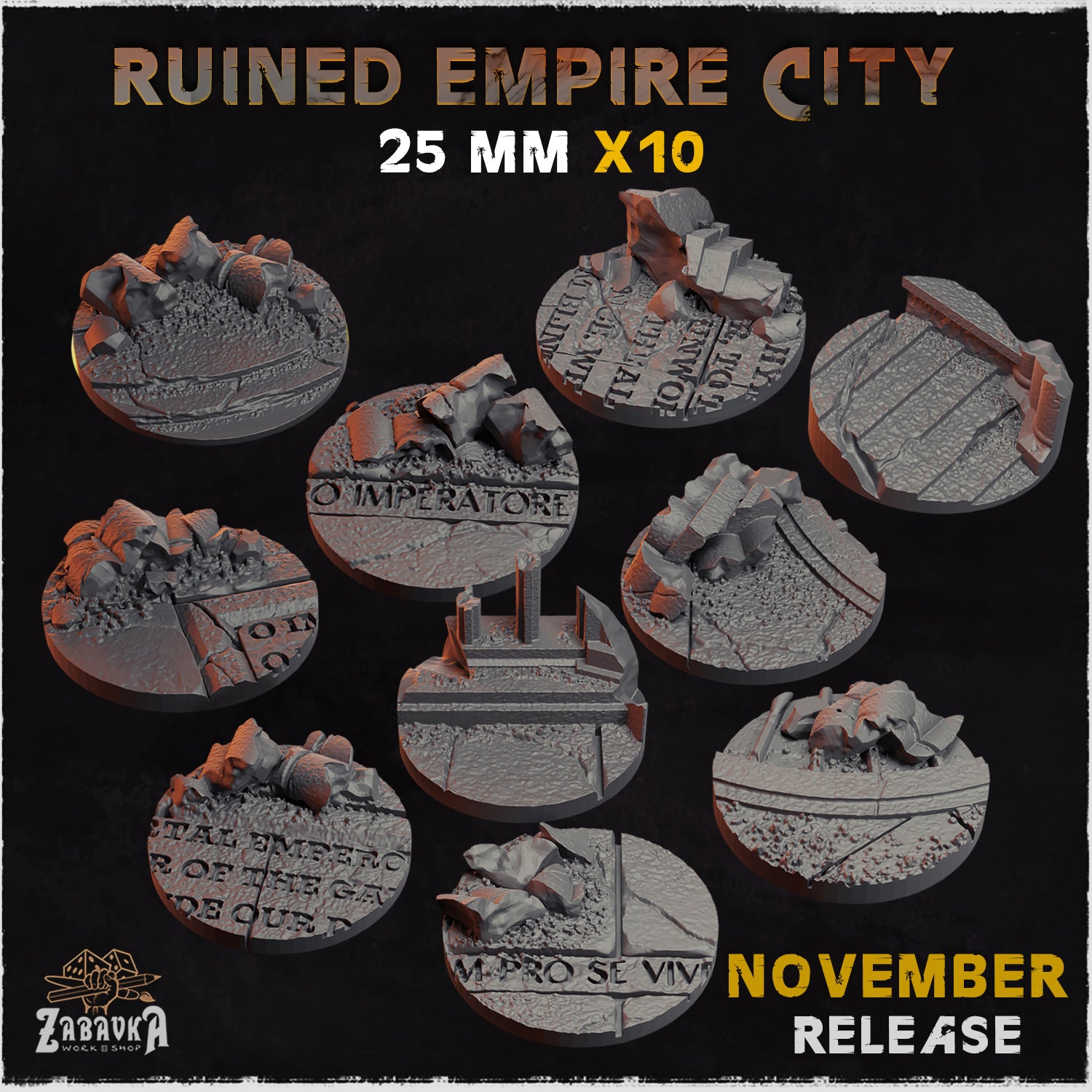 Module De Château En Ruine Pour Warhammer - Résine 30 Mm - Fabriqué En France