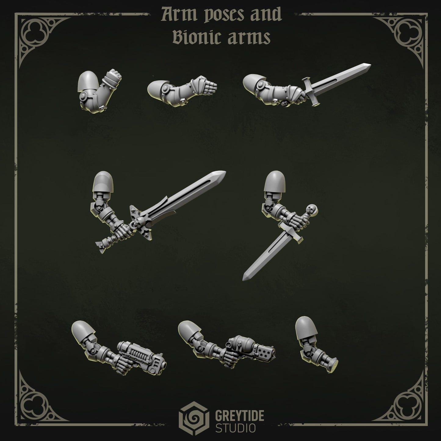 Greytide Studios -  Eternal Pilgrims - Arm Poses & Bionic Arms