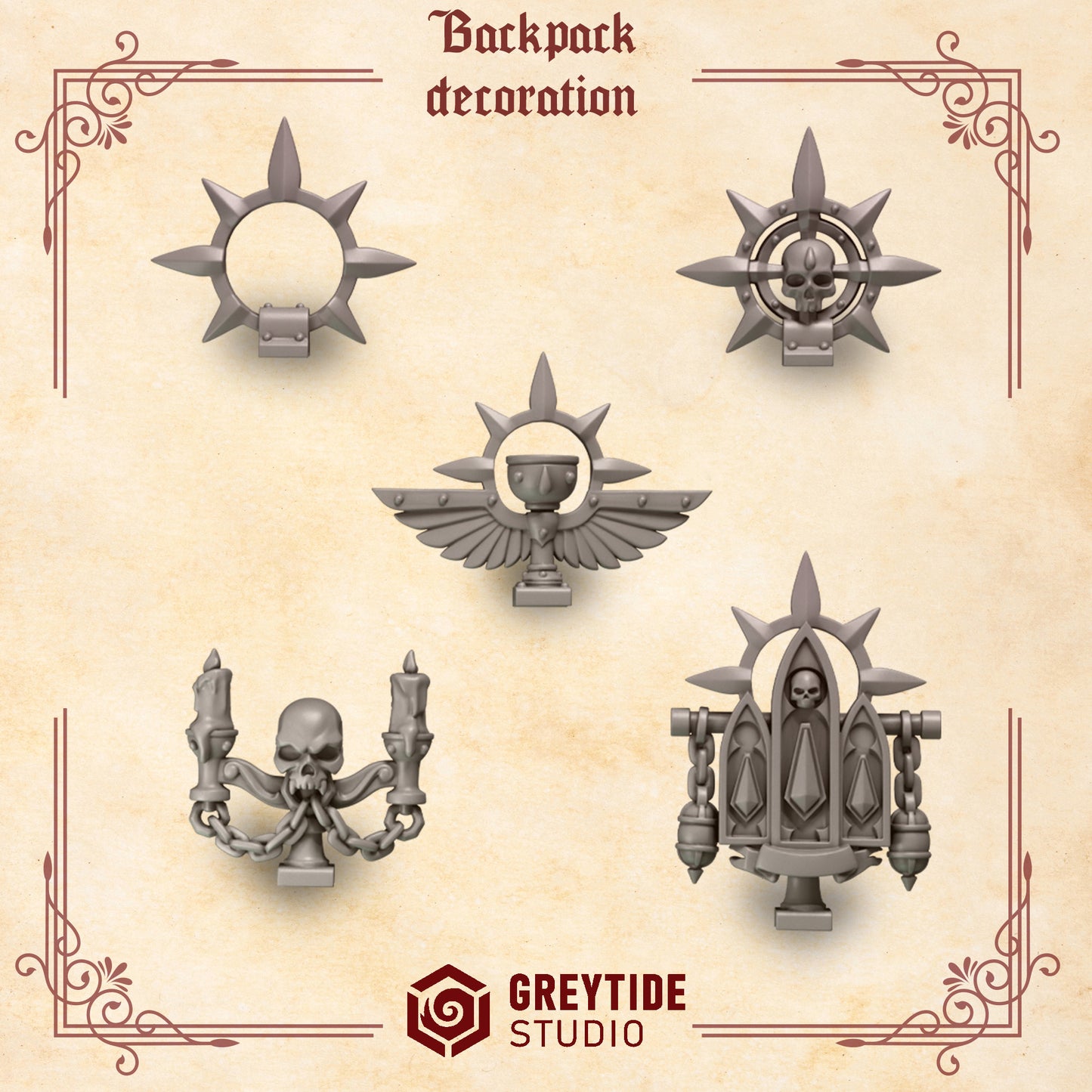 Greytide Studios -  Crimson Lords - Backpack Decorations