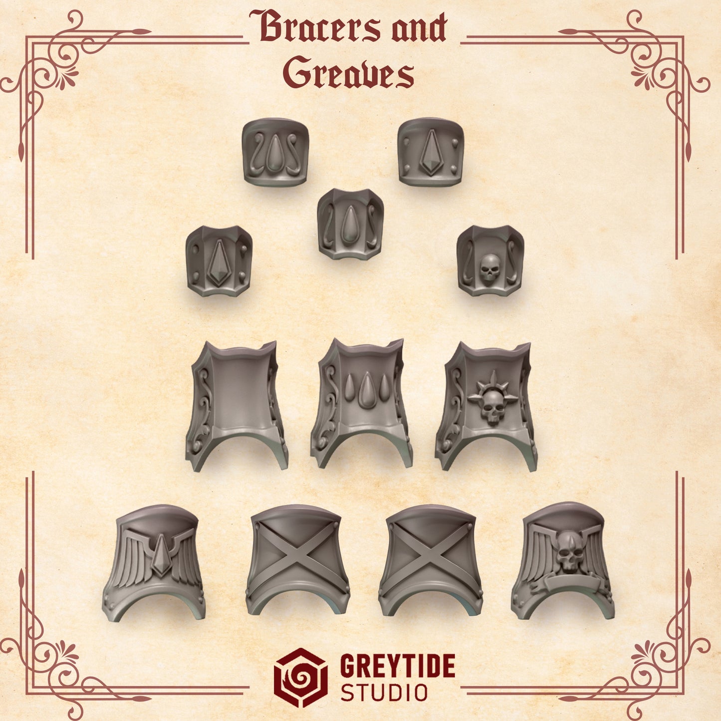 Greytide Studios -  Crimson Lords - Bracers and Greaves