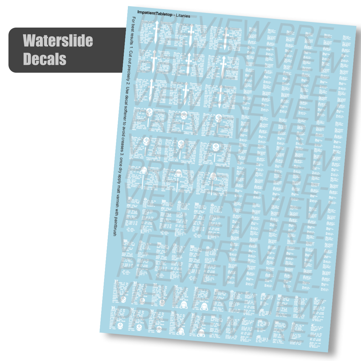 Litanies and Scriptures - Decals (Assorted Styles)