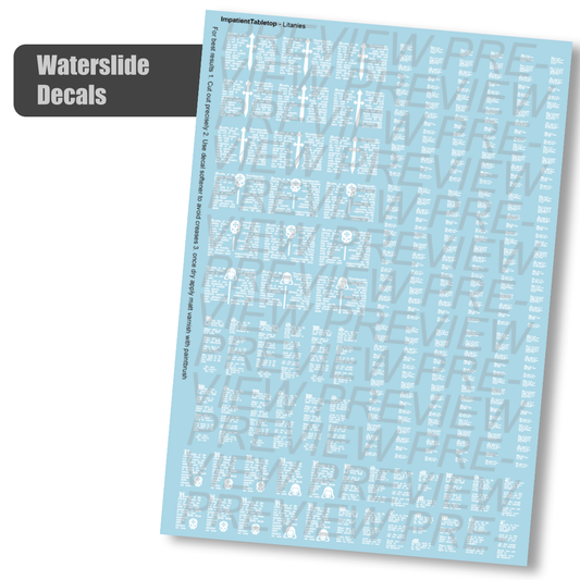 Litanies and Scriptures - Decals (Assorted Styles)
