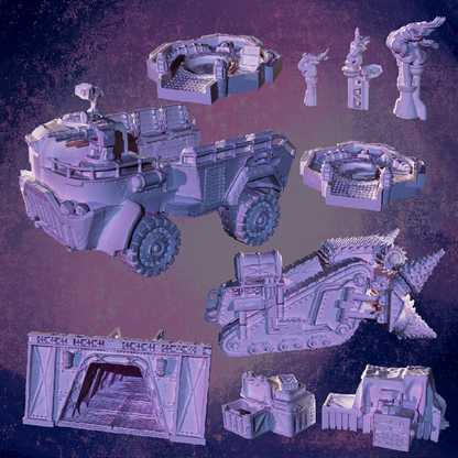 Mining Colony Terrain and Vehicles - April 2024