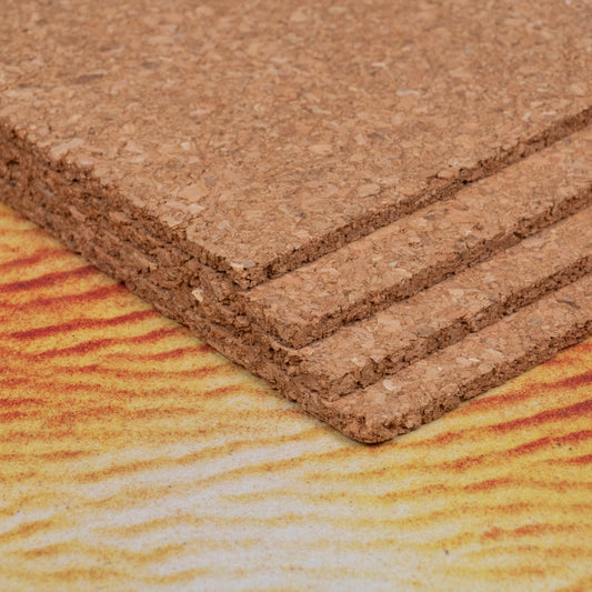 12"x 12"x 3/16" Cork Tiles - Pack of 4