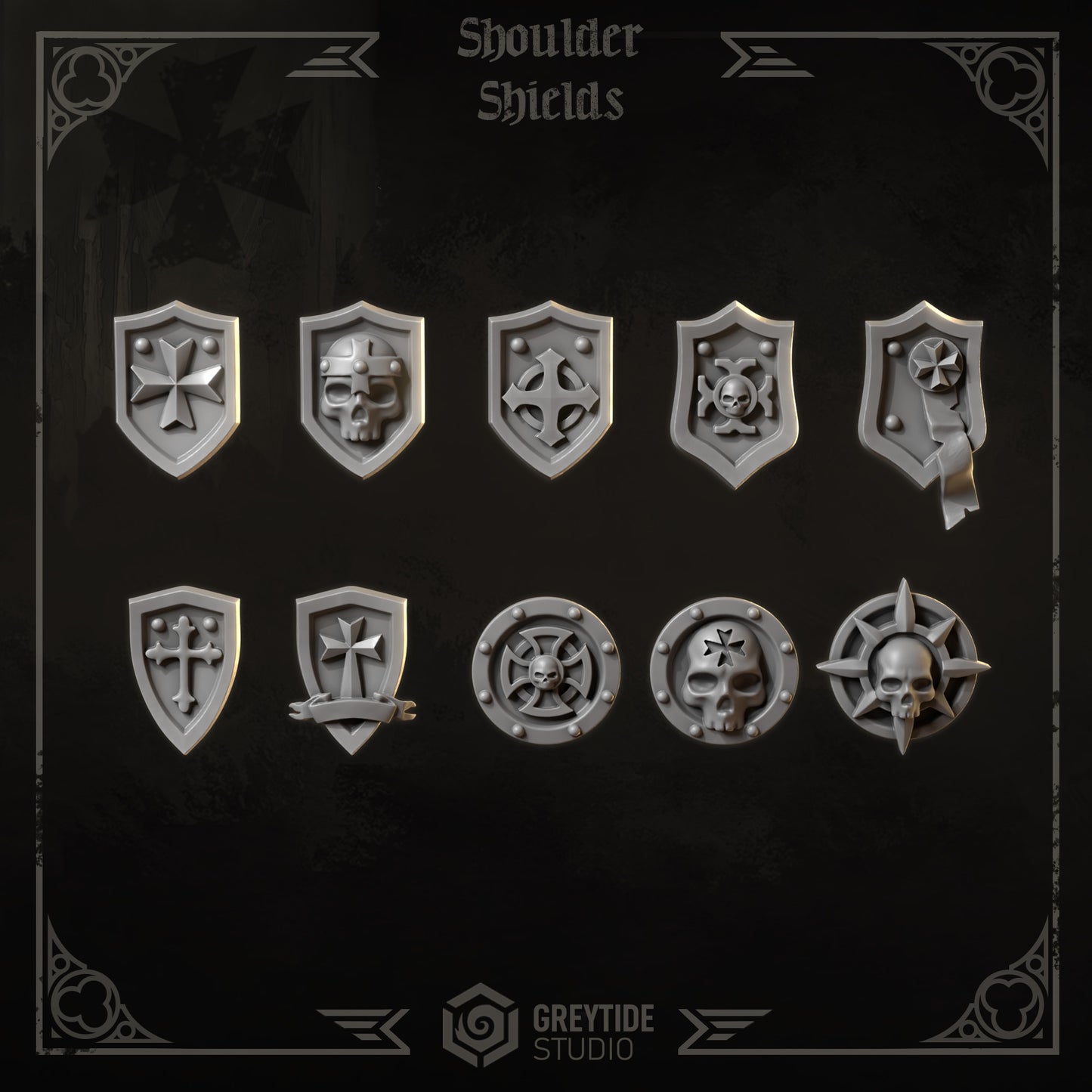 Greytide Studios - Eternal Crusaders - Shoulder Shields