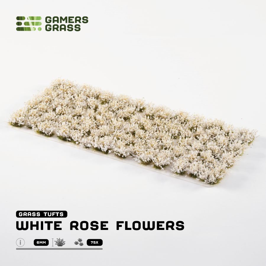 Gamer's Grass - White Rose Flowers