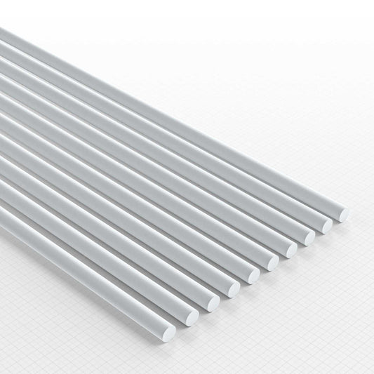 ABS Plasticard - Profile ROD (Various Sizes)