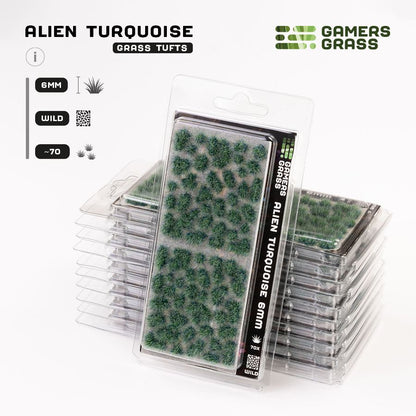 Gamer's Grass - Alien Turquoise 6mm Tufts Wild