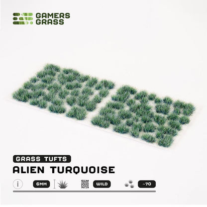 Gamer's Grass - Alien Turquoise 6mm Tufts Wild