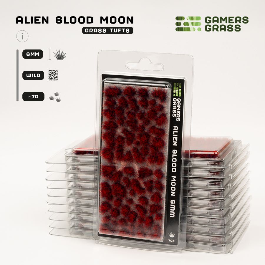 Gamer's Grass - Alien Blood Moon 6mm Tufts Wild