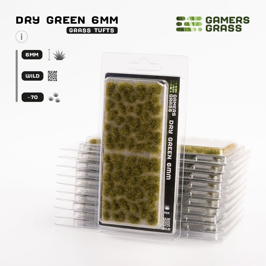 Gamer's Grass - Dry Green 6mm Tufts Wild