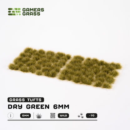Gamer's Grass - Dry Green 6mm Tufts Wild