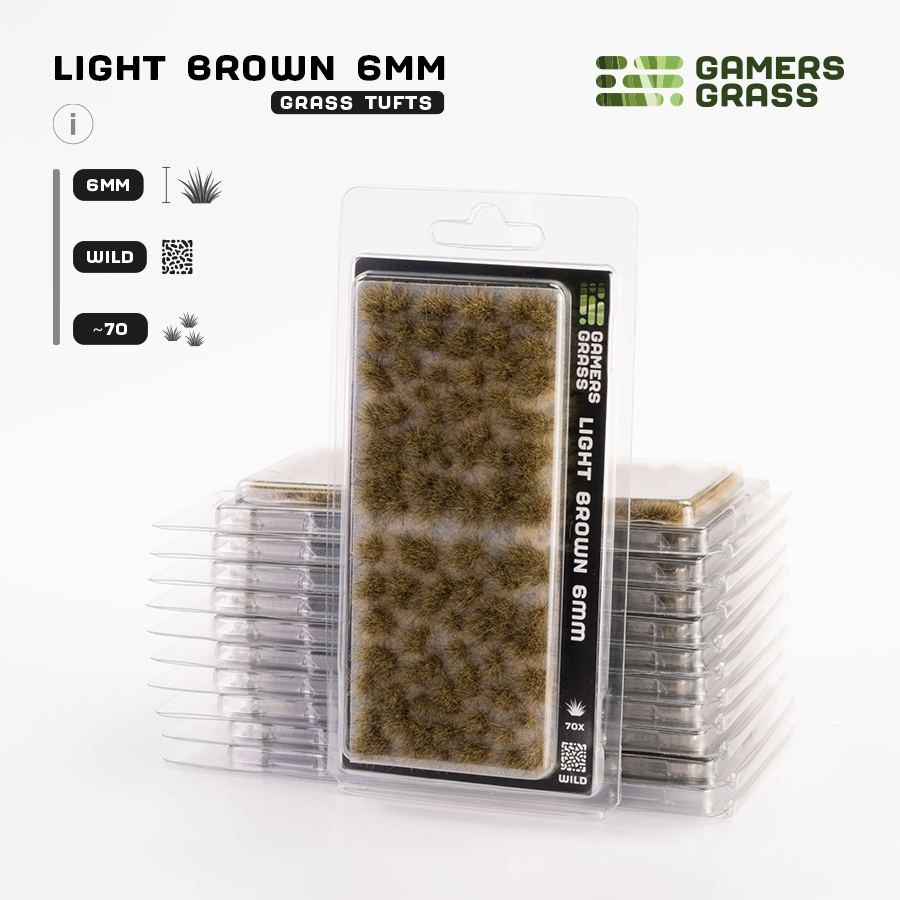 Gamer's Grass - Light Brown 6mm Tufts Wild