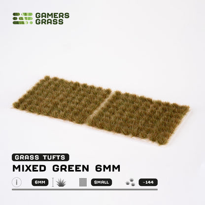 Gamer's Grass - Mixed Green 6mm Tufts Wild