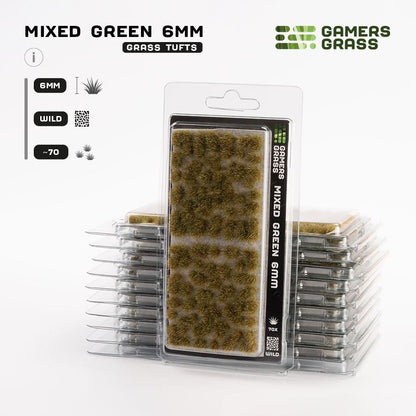 Gamer's Grass - Mixed Green 6mm Tufts Wild