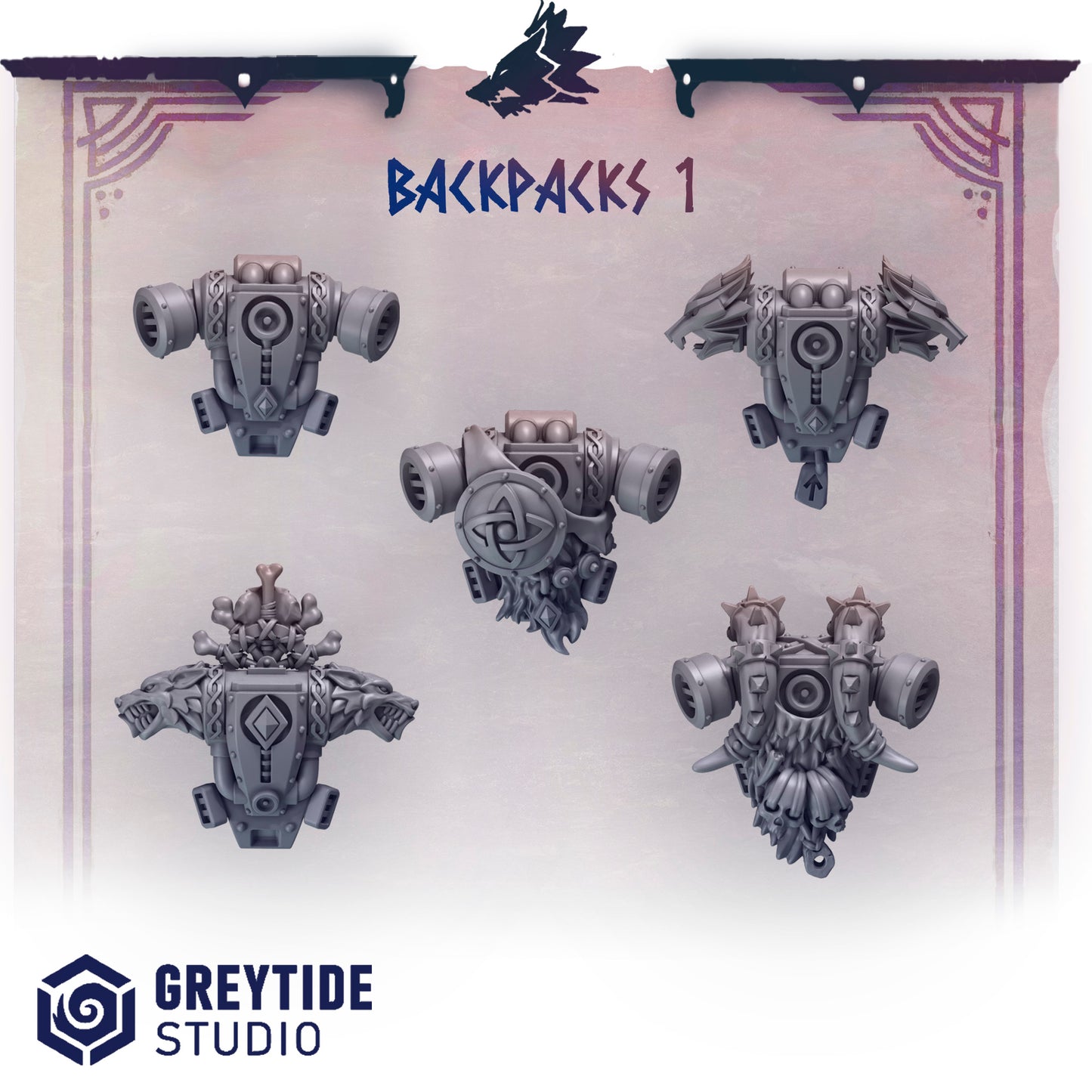 Greytide Studios -  Primal Hounds - Backpacks 1