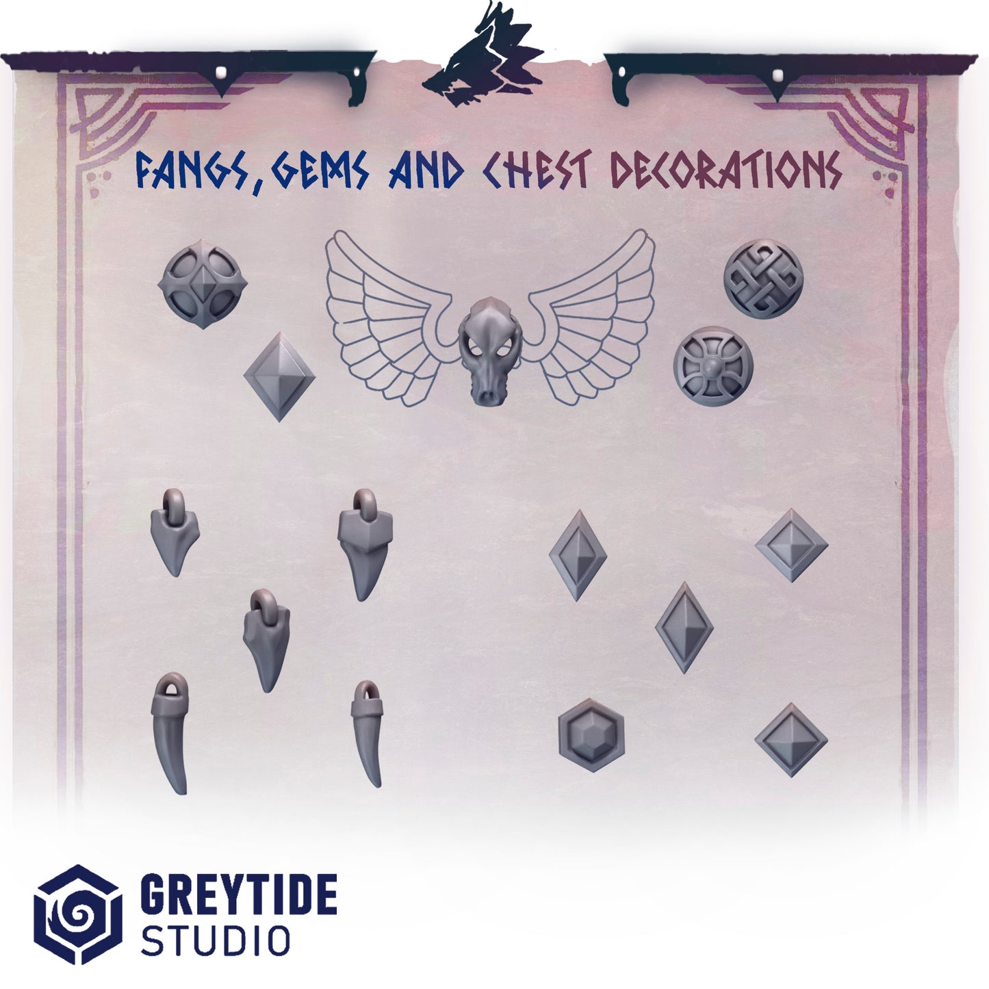 Greytide Studios -  Primal Hounds - Chest Decorations