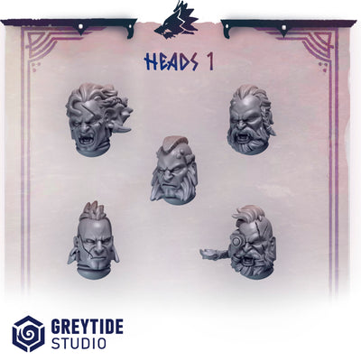 Greytide Studios -  Primal Hounds - Heads 1