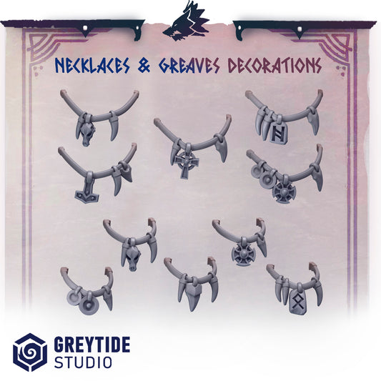 Greytide Studios -  Primal Hounds - Necklaces and Greaves Decorations