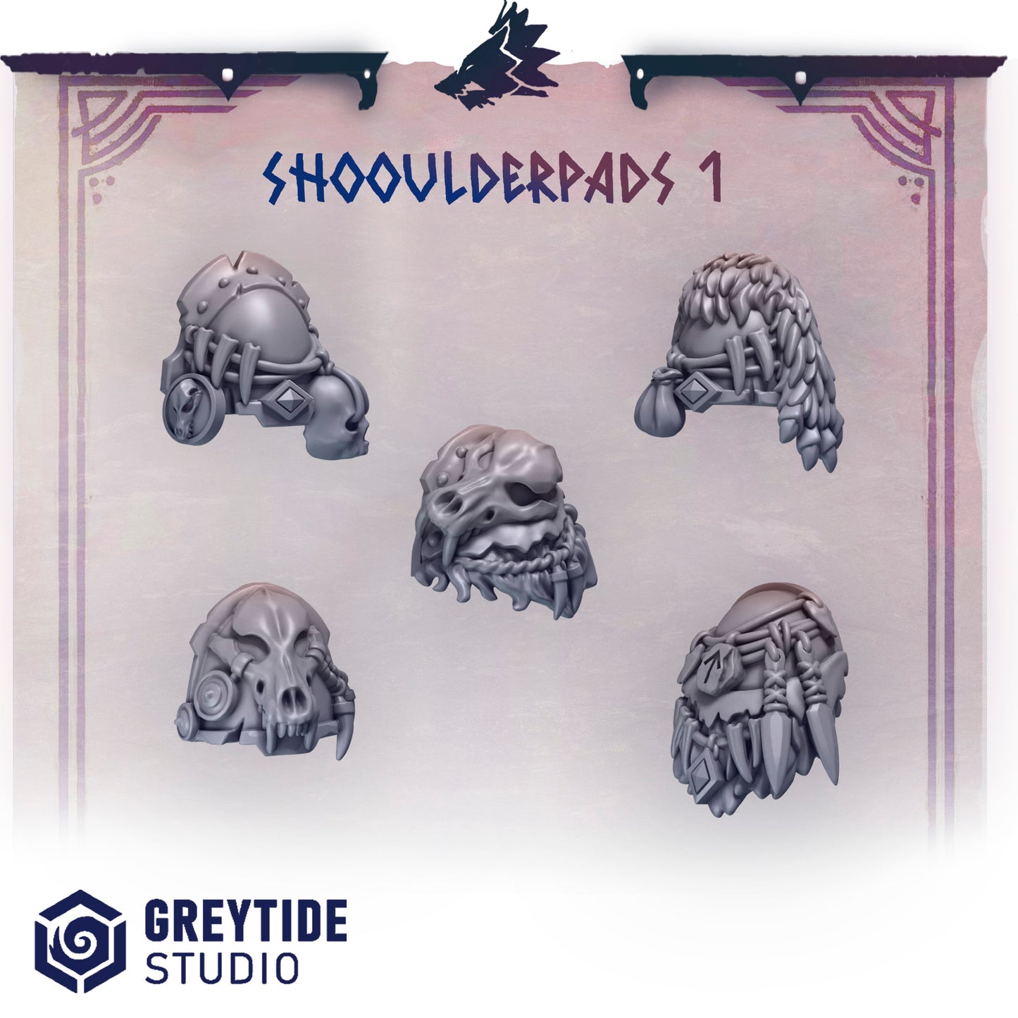 Greytide Studios -  Primal Hounds - Shoulderspads 1