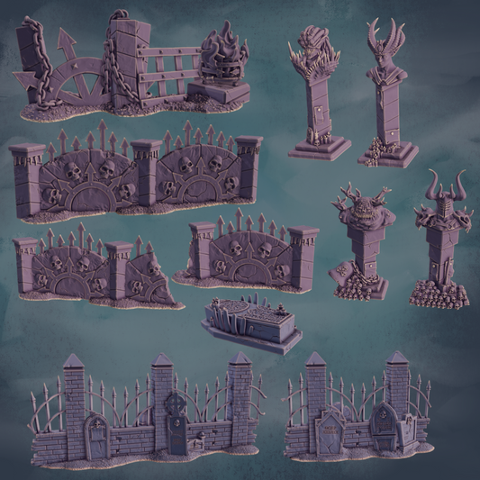 Chaotic Cemetery Terrain Pack - Realms of Battle - August 2025